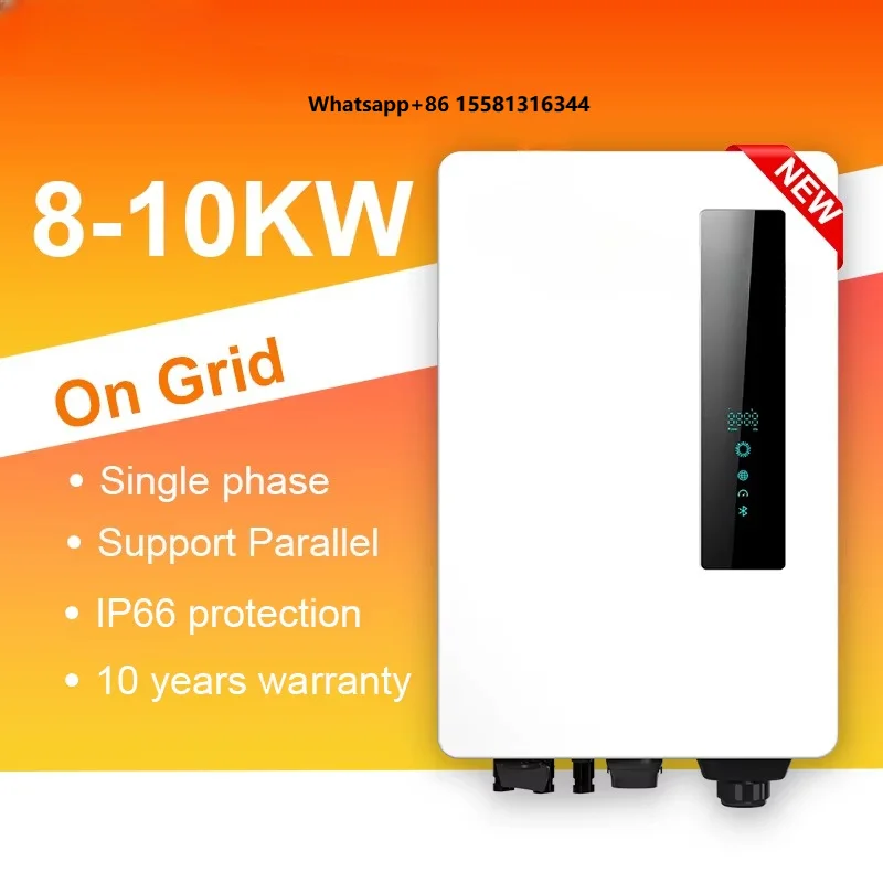 Solis on Grid Solar Power Inverter Single Phase 8000W 8Kw 10Kw 10Kva Grid Tie Inverter Pure Sine Wave with