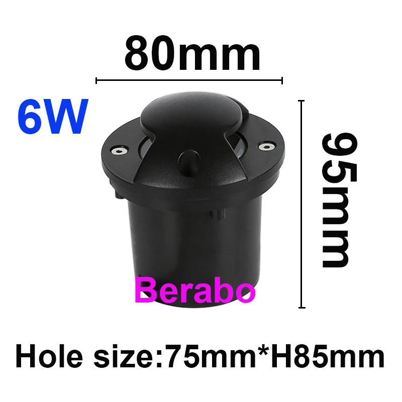 3W 6W 10W LED Garten Licht IP67 AC110V 220V DC12V Strahler Outdoor Einbau Unterirdischen Lampe boden Landschaft Beleuchtung – Detail 6