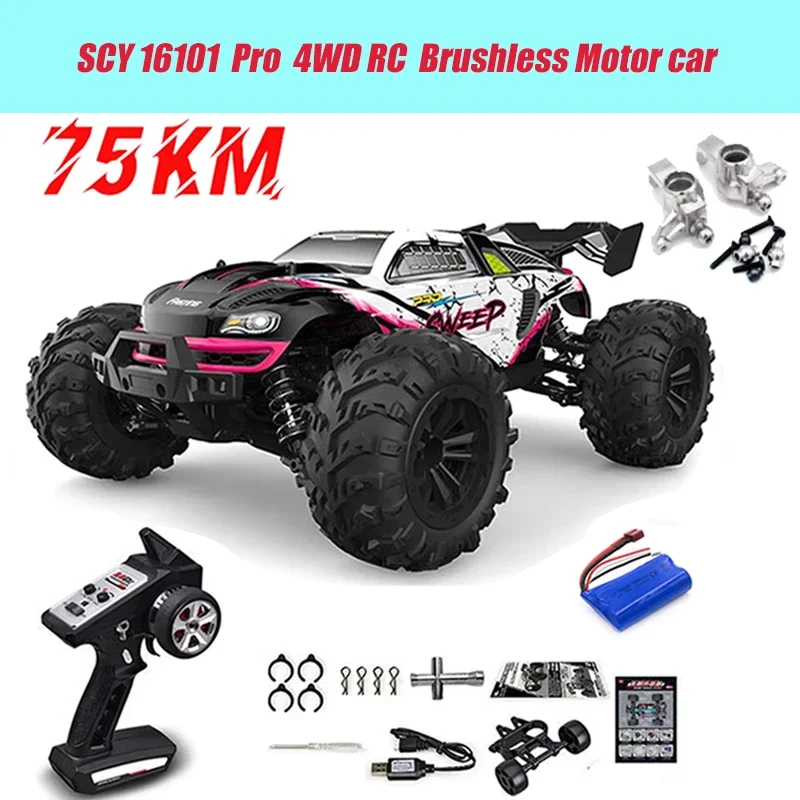 

1:16 75KM/H or 50KM/H 4WD RC Car with LED Remote Control Car High Speed Drift Monster for Kids radiografisch besturing highspeed