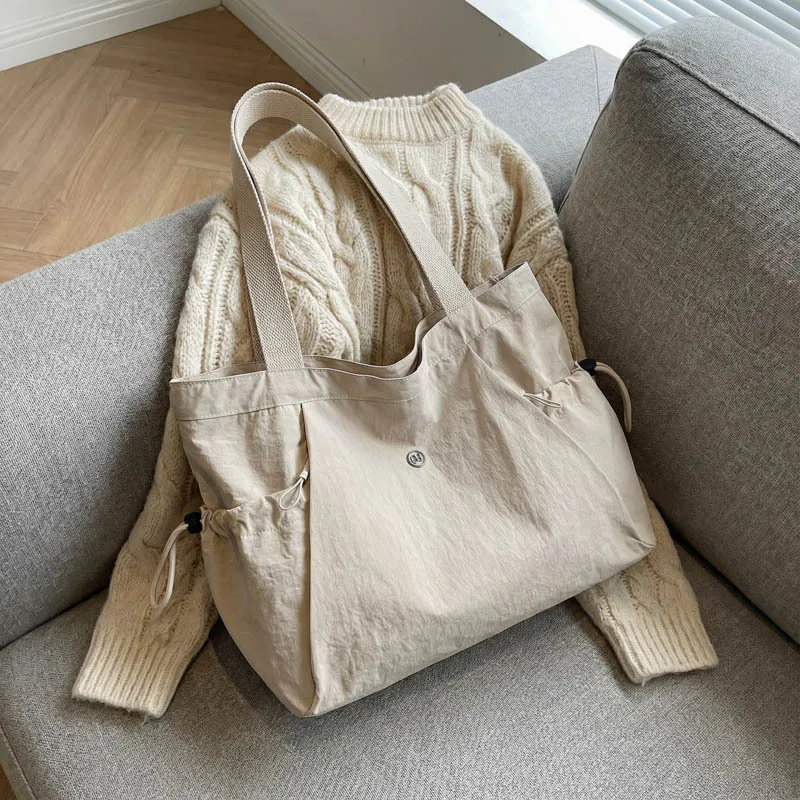 

Женская стильная сумка-тоут Оксфорд, легкая складная сумка с несколькими карманами, большая вместительная сумка на плечо для школы, универсальные сумки для хранения