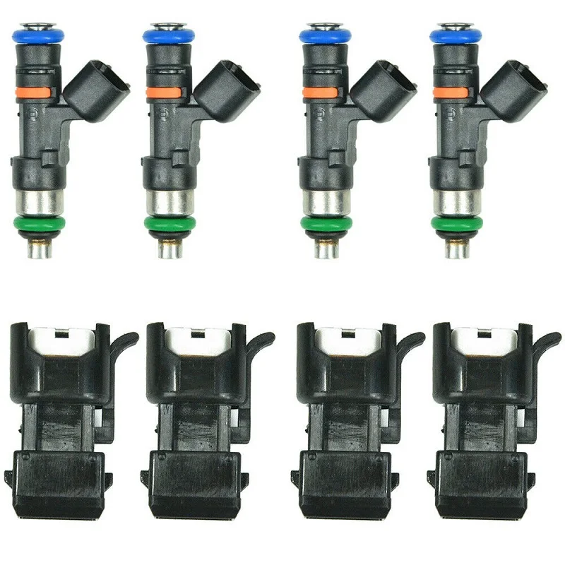 6Pcs Fuel Injectors with Four Accessories 52lb 550cc 2.7TT Turbo for Audi A4 TT VW Golf Jetta BOSCH 0280158117 Car Parts