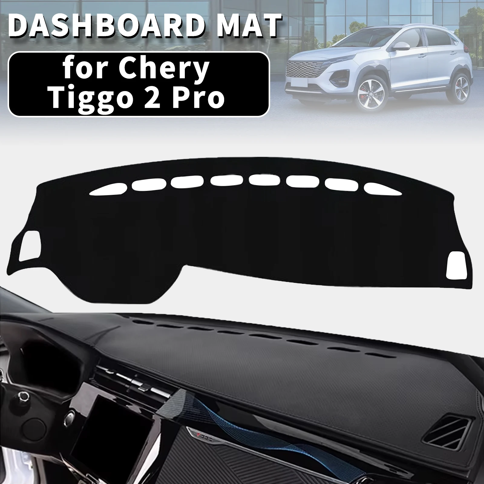 

for Chery Tiggo 2 Pro 2022-2025 Dashboard Cover Sunshade Dash Mat Carpet Protector Interior Parts Dashmat Accessories