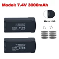 7.4V 3000mAh 2Pcs