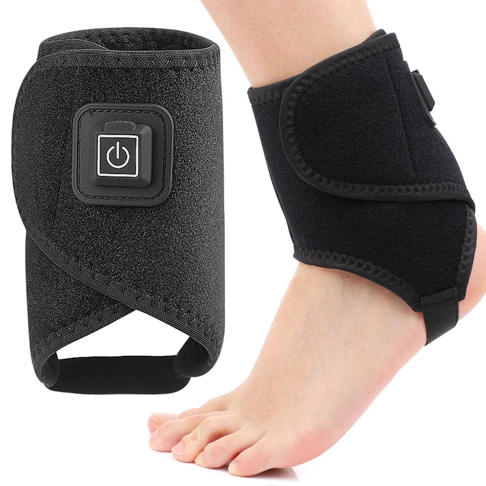 

Ankle Heating Pad Heated Brace Wrap with 3 Heat Levels, Foot Joint Protection Heating Strap, Ankle Guard Fit for Men and Women