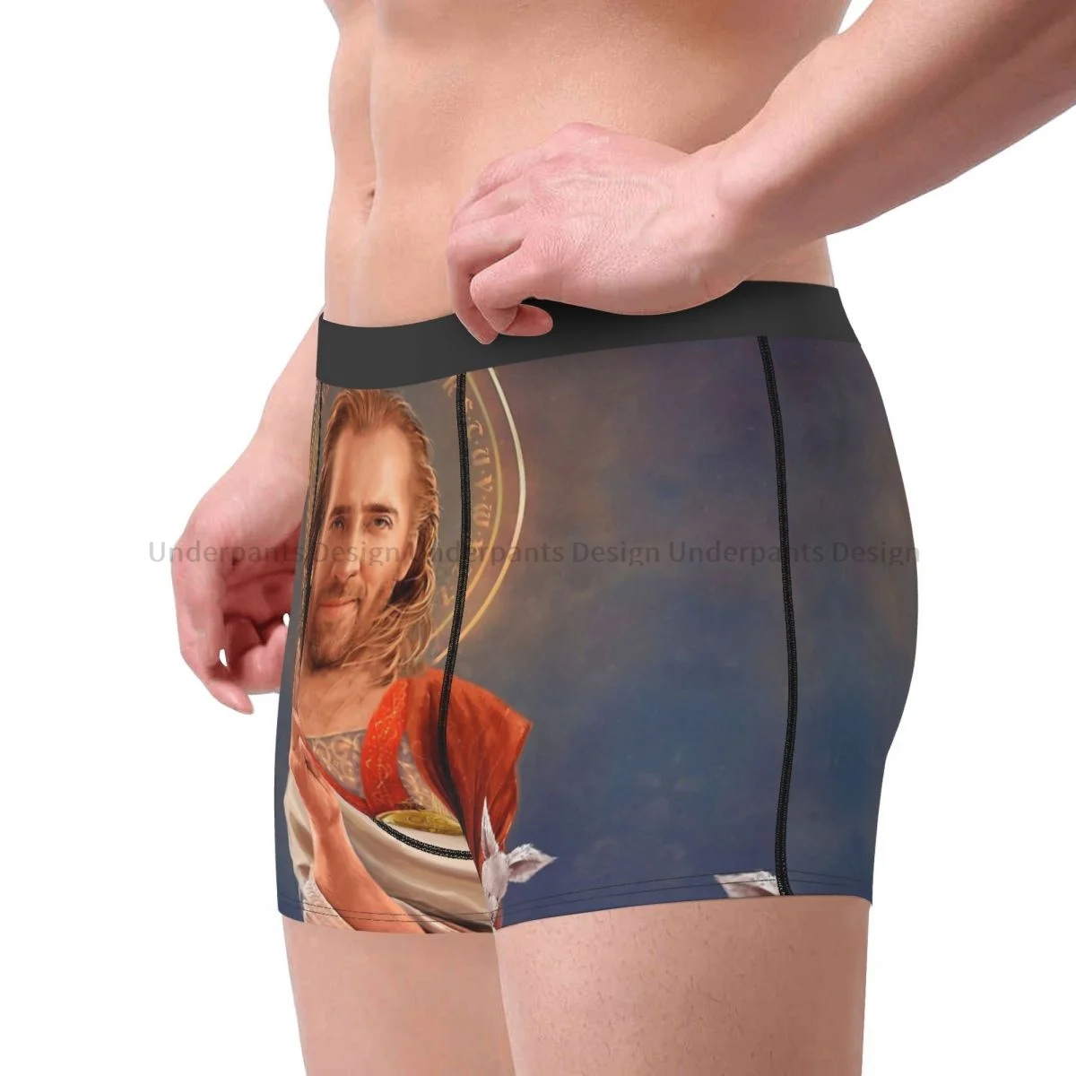 Nicolas Saint Nicolas Of Cage Nic Cage Original Religious Underpants Cotton Panties Male Underwear Ventilate Shorts Boxer Briefs