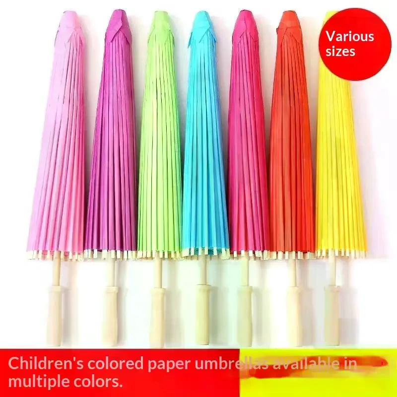 [MA]20/30cm Handmade Color Paper Umbrella Wedding Supplies Traditional Kids DIY Painting Paper Umbrella Decor Arts And Crafts