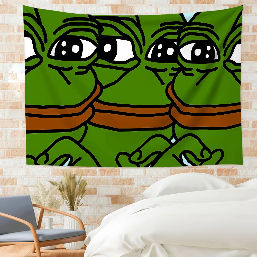 Meme P-Pepe the F-Frog flag Custom Camping Garden Decor Party Backdrops Wall Art Family Gifts
