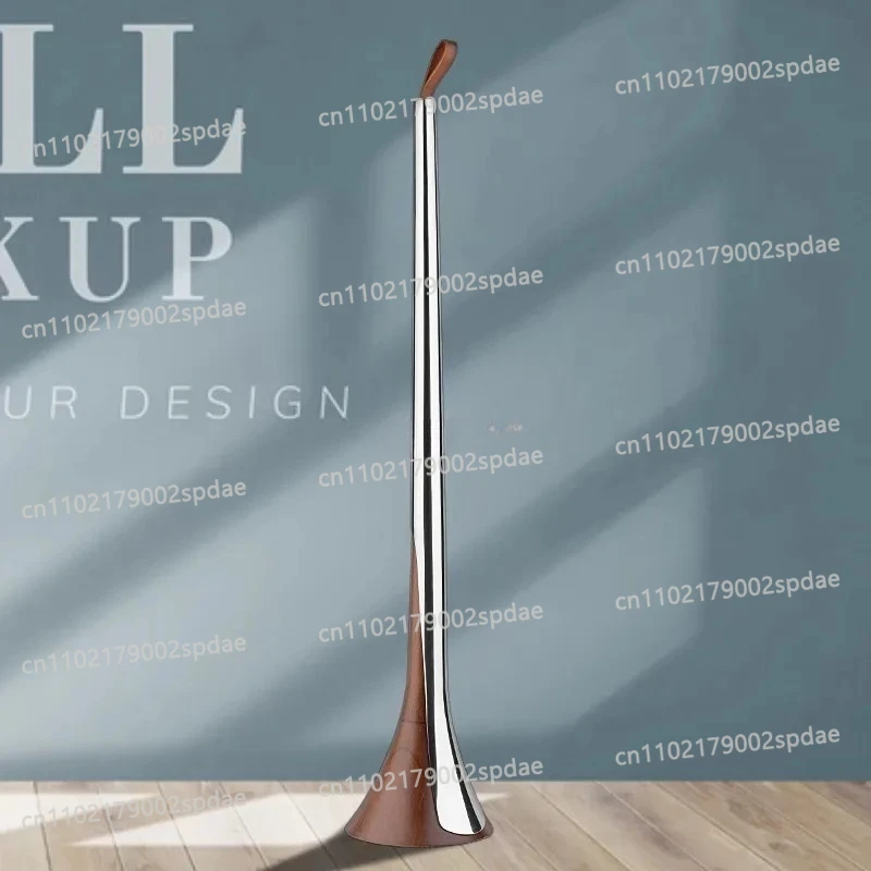 For Walnut Stainless Steel Shoe Horn Helper Easy Slip-On Metal Lifter Tool