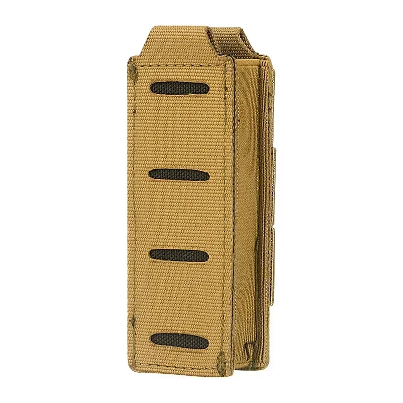 Outdoor Molle 9mm Magazine Pouch Single Mag Holder Universal Laser Cut Flashlight Pouch Knife Pocket Hunting Gear