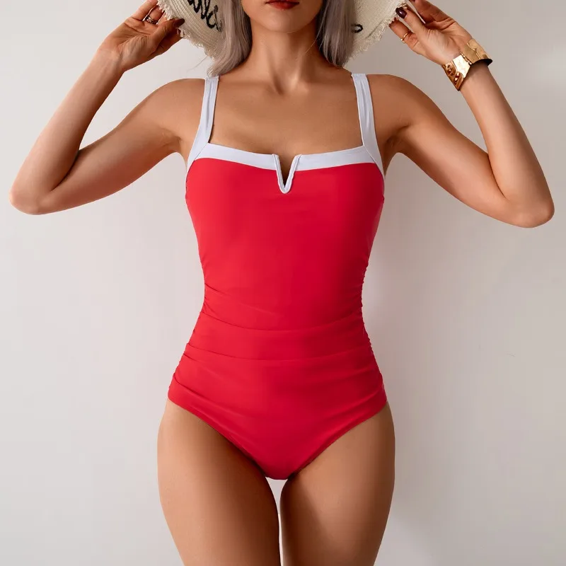 2024 ใหม่สีดําสีขาว One Piece ชุดว่ายน้ําเซ็กซี่ชุดว่ายน้ําผู้หญิงชุดว่ายน้ําชายหาด Monokini ชุดว่ายน้ําหญิง