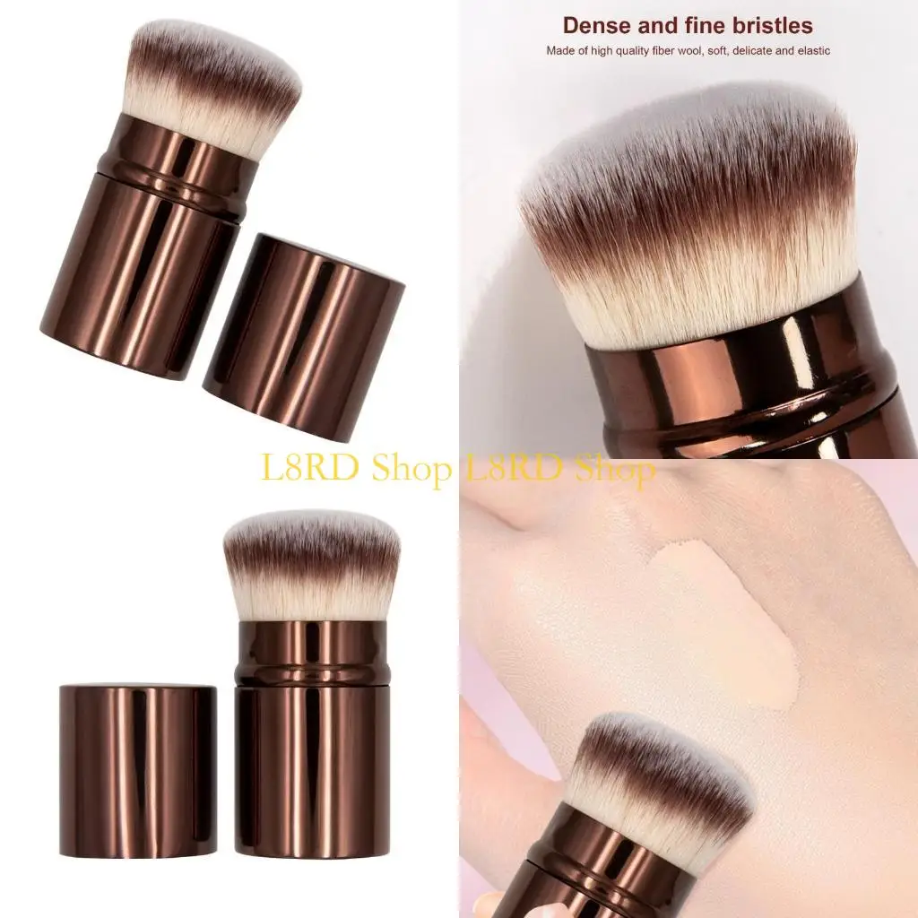 

L8RD Легко очищаемая кисть для макияжа из синтетического волокна с выдвижными косметическими кистями для занятых женщин и