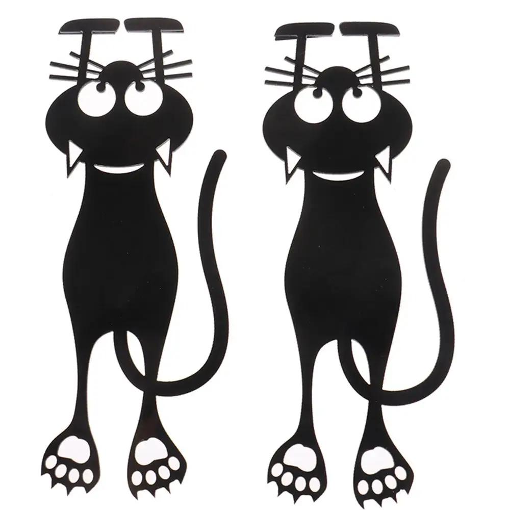

Creative Lightweight Stationery School Supply Animal Acrylic Office Black Cat Bookmark Book Folder Book Decoration Book Clip