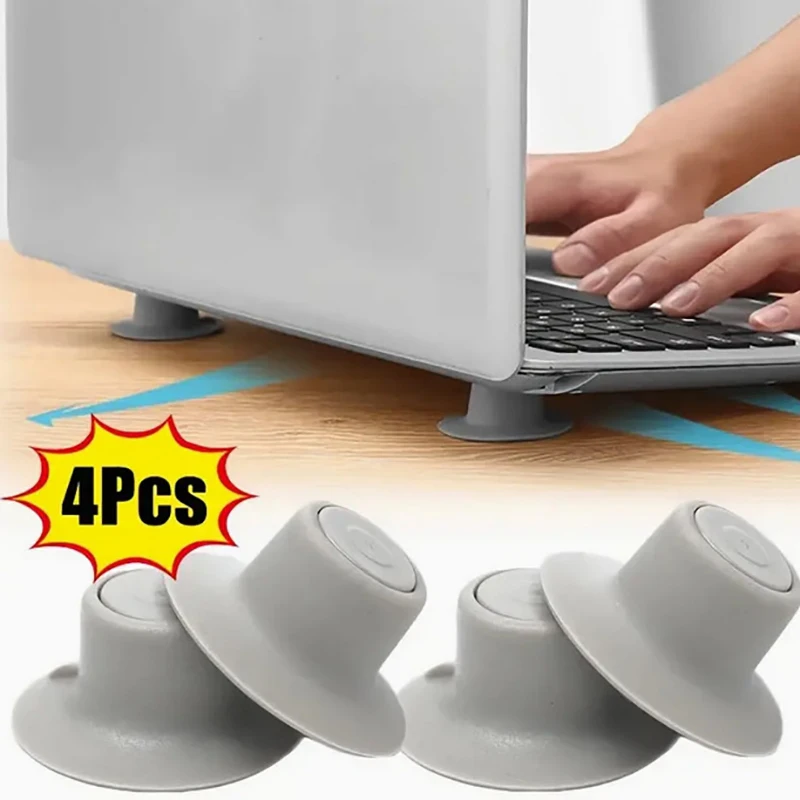 4pcs Laptop Stand Suction Cup Heightening Cooling Pad Suitable For Gaming Business Office Multi-function Radiator