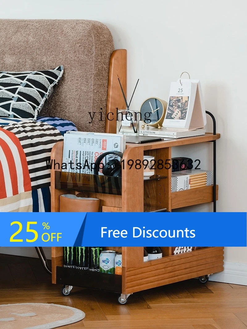 

Small Trolley Living Room Mobile Storage Rack Sofa Side Table Bedside Cabinet Storage Small Trolley