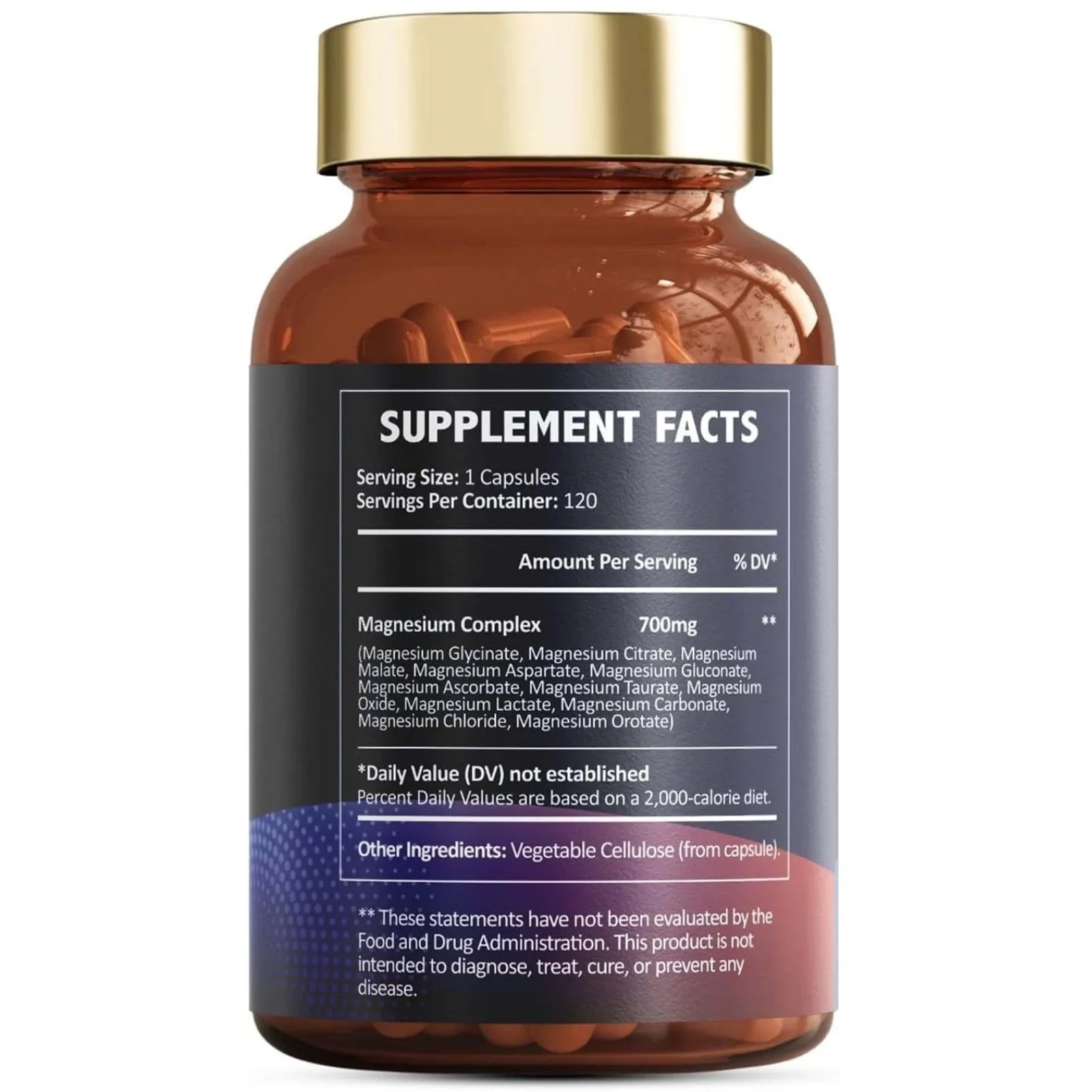 Magnesium 12 in 1 Complex 700mg - Glycinate Citrate Malate Taurate, Nervous System Support