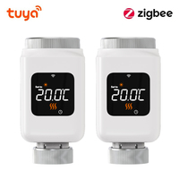 Tuya Smart Zigbee Thermostat Radiator Actuator LCD Display TRV Programmable APP Remote Control Works With Alexa Google Home