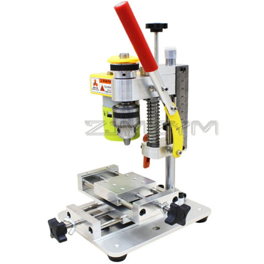 Mini Drill Press Precision CNC Table Drilling Machine Portable Benchtop Driller B10 Chuck Metal Wooden DIY Crafts Tool 795 Motor