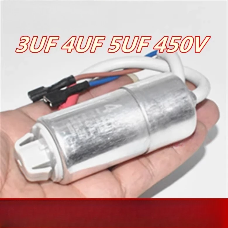 1pcs Refrigerator Freezer Compressor Start Run Capacitor 3/4/5UF Aluminum Explosion-proof Capacitor General Accessories