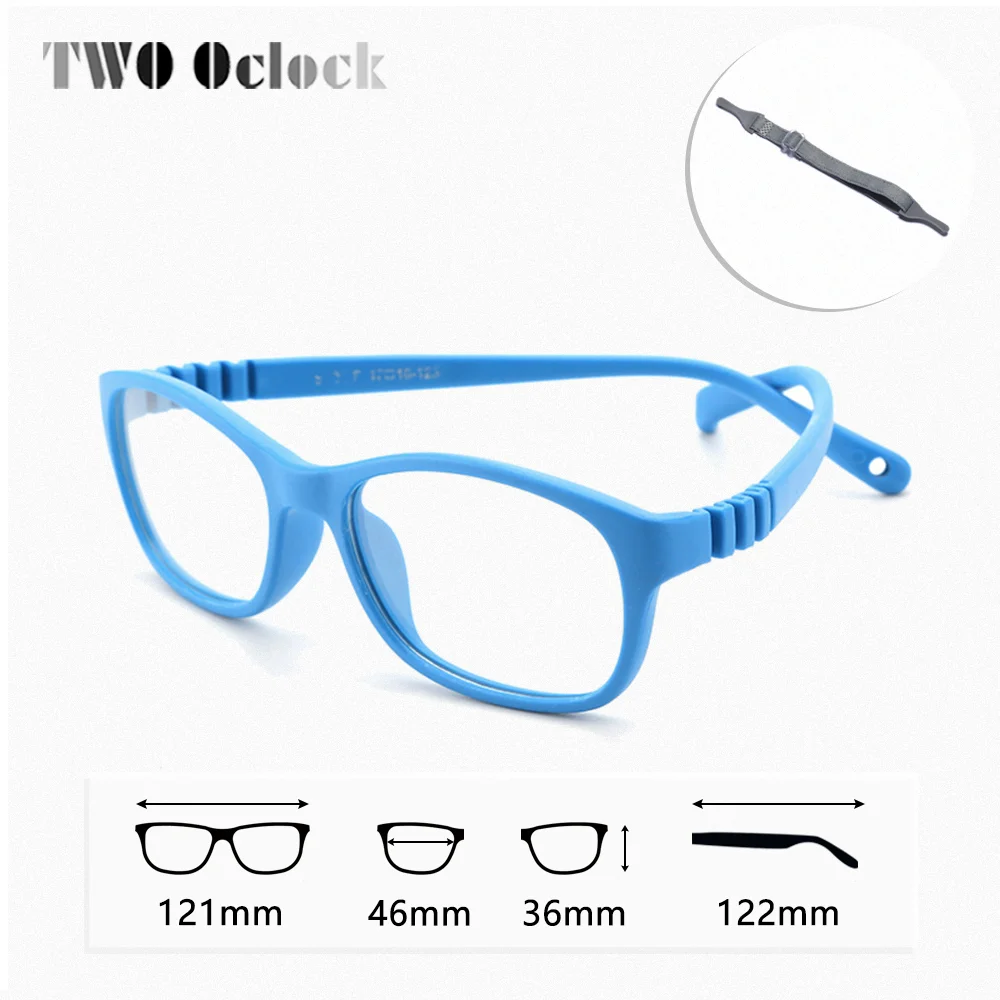 Soft Flexible Kids Eyeglasses Frame Ultralight Integrated Screwless Glasses Anti Blue Light No Grade Glasses Optic Frame Child