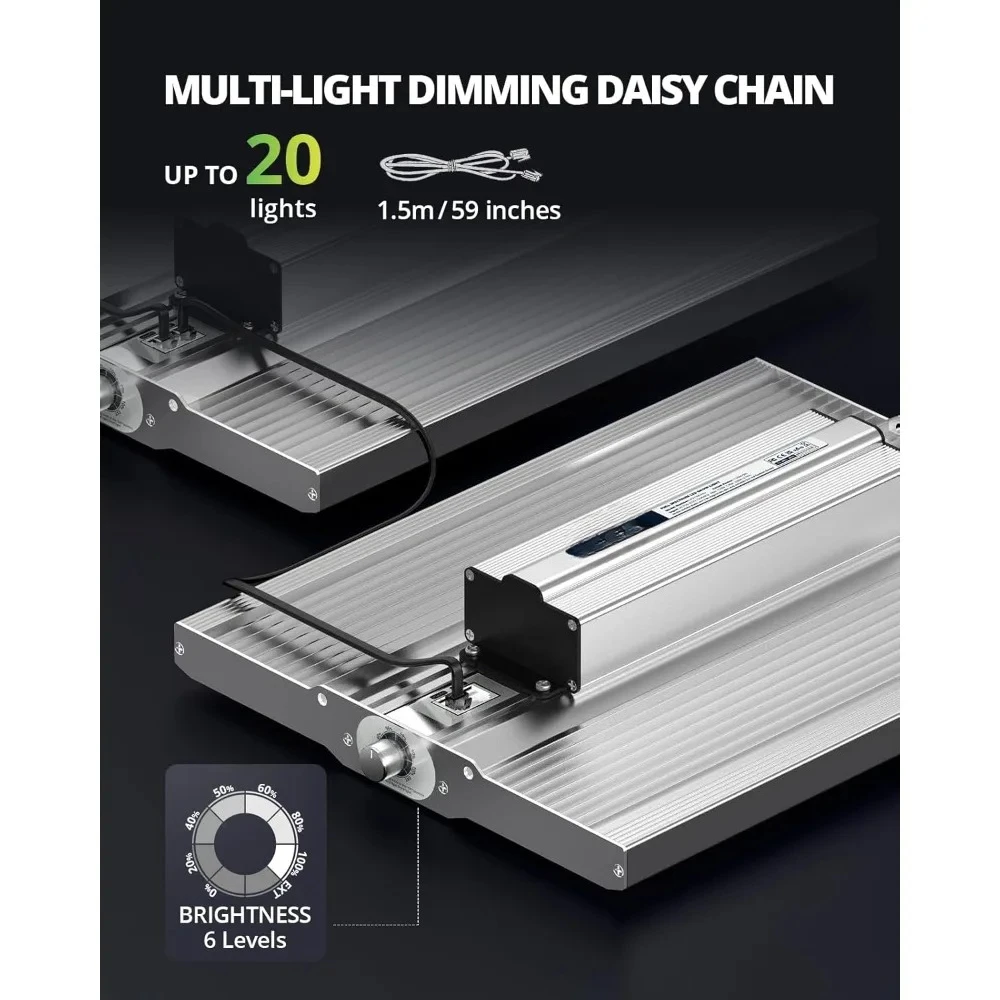Store Best-Sellers Full  150W LED Grow Light for Indoor Plants Seed Starting Veg Bloom with Dimming Daisy Chain for 2x2 3x3