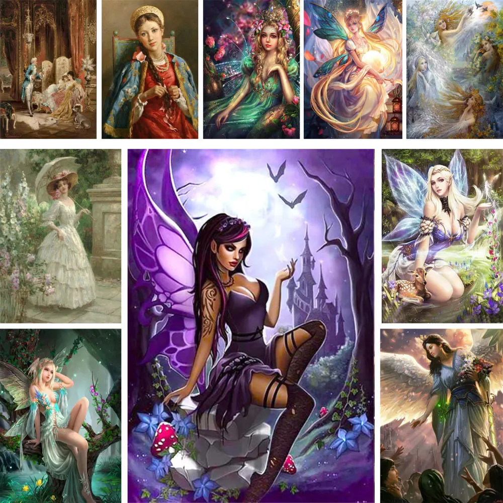 

Female Elves Pre-Printed 11CT Cross Stitch Embroidery Patterns DMC Threads Knitting Handiwork Hobby Craft Different Gift Needle