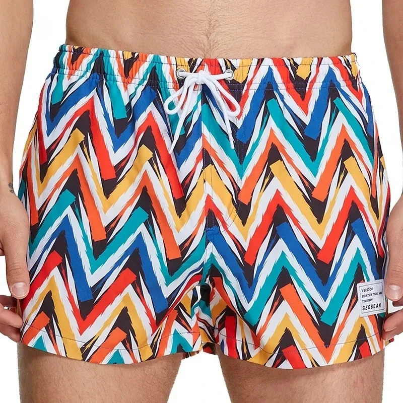 Print Beachwear for Men Summer Seaside Beach Board Shorts Quick Dry Loose Homewear Casual Workout Running Gym Jogging Aro Pants