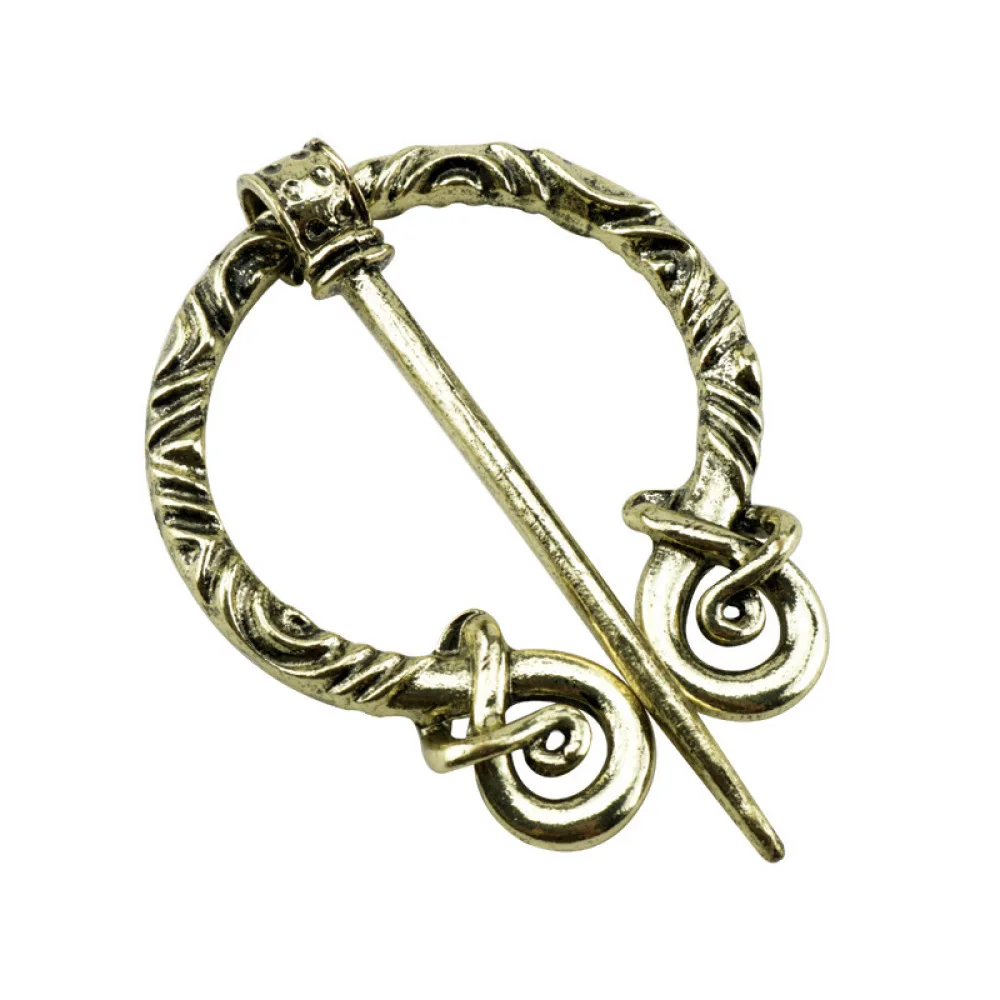 Retro Viking Brooch Pin Celtic Cloak Fastener Vintage Metal Cape Clasp Nordic Style Scarf Shawl Clip Medieval Jewelry Accessory