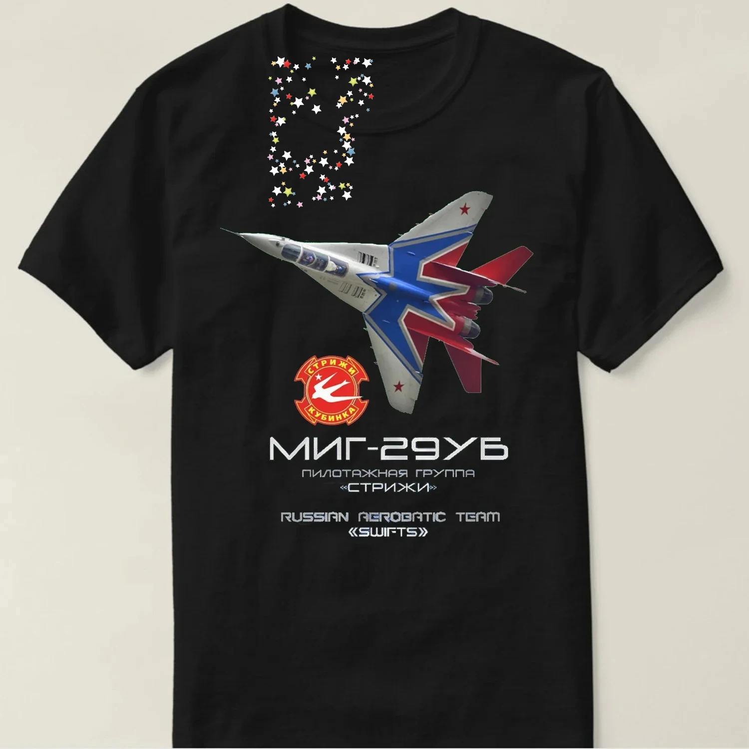 Russian Air Force MiG-29 UB Fighter Swifts Aerobatic Team T-Shirt. Summer Cotton O-Neck Short Sleeve Mens T Shirt New S-3XL
