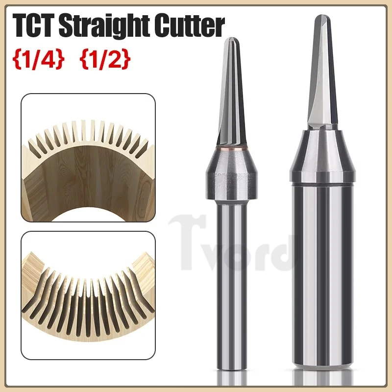Milling Cutter Woodworking TCT Grooving Cutter Wood Bending Milling Cutter 6.35mm 12.7mm ShankCircular Groove Milling