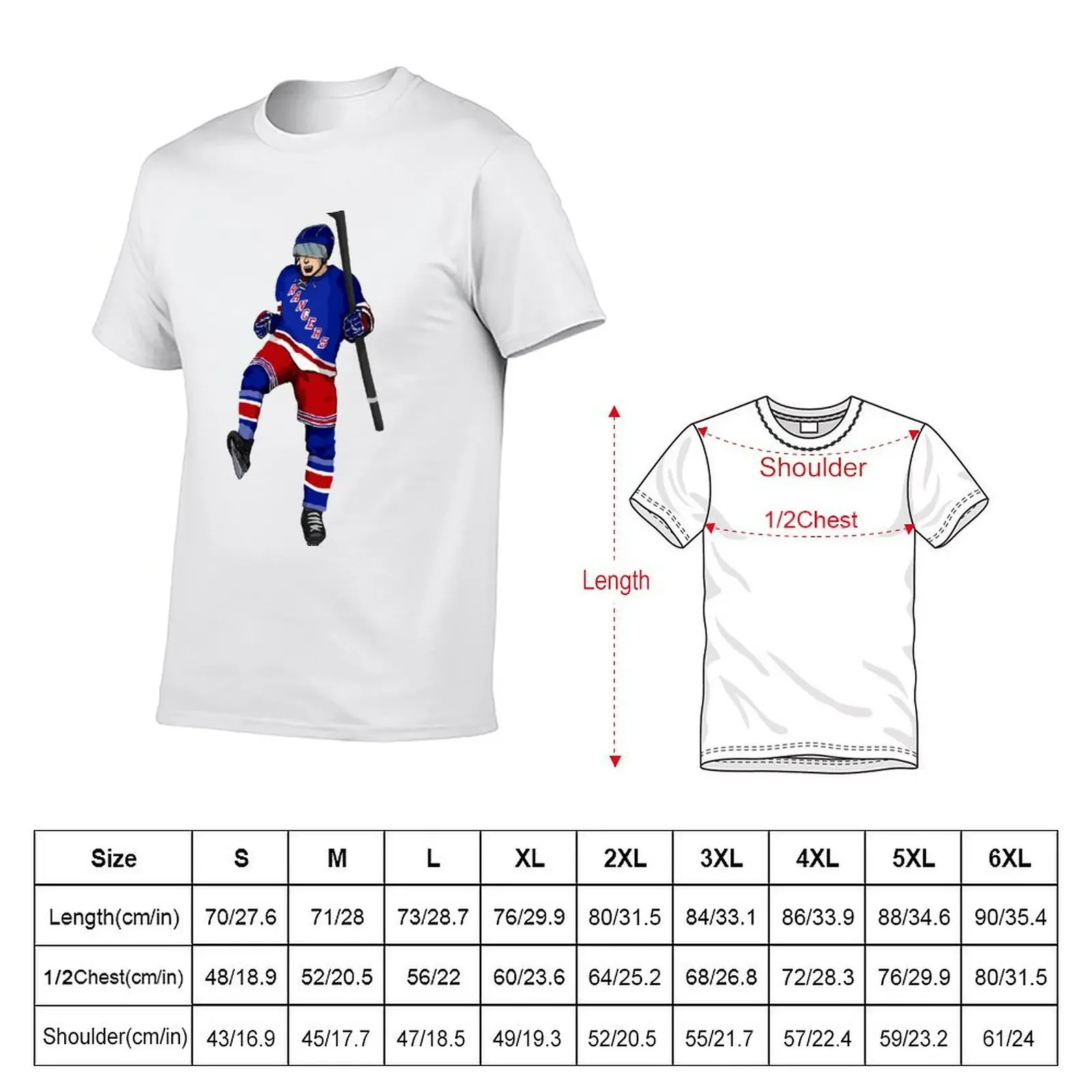 ny rangers hockey player T-Shirt Short sleeve tee summer tops custom t shirt Men's cotton t-shirt