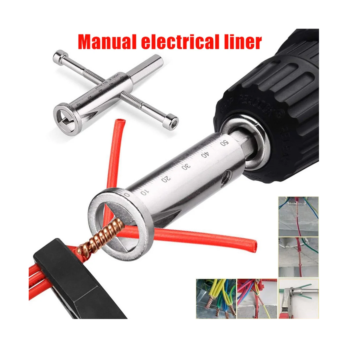 Universal Wire Twisting Tool Electrical Cable Quick Connector Automatic Twisting Wire Stripping Stripper Twister Driver