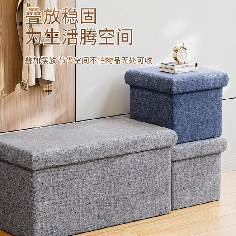 Foldable Large Storage Bench & Shoe Cabinet Combo, Multifunctional Extra-Long Seat with Hidden Compartment for Home & Entryway.