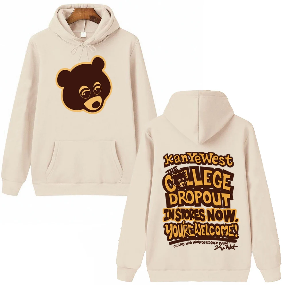 Kanye West The College Dropout Hoodie Man Woman Harajuku Pullover Tops Streetwear Fans Gift