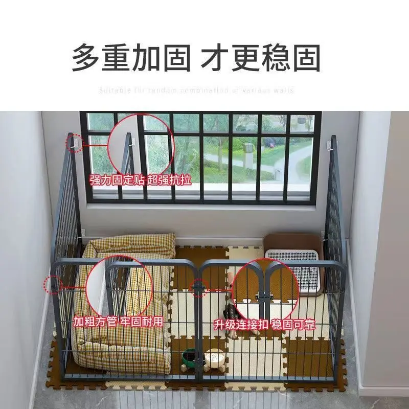 Valla para perros medianos y grandes de gran tamaño de acero inoxidable, necesidades diarias para perros Golden Retriever hogar