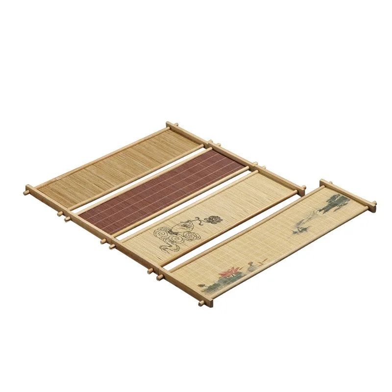 

Bamboo tea tray Bamboo shredded dry brewing table Japanese solid wood bamboo tray single-layer rectangular teacup holder