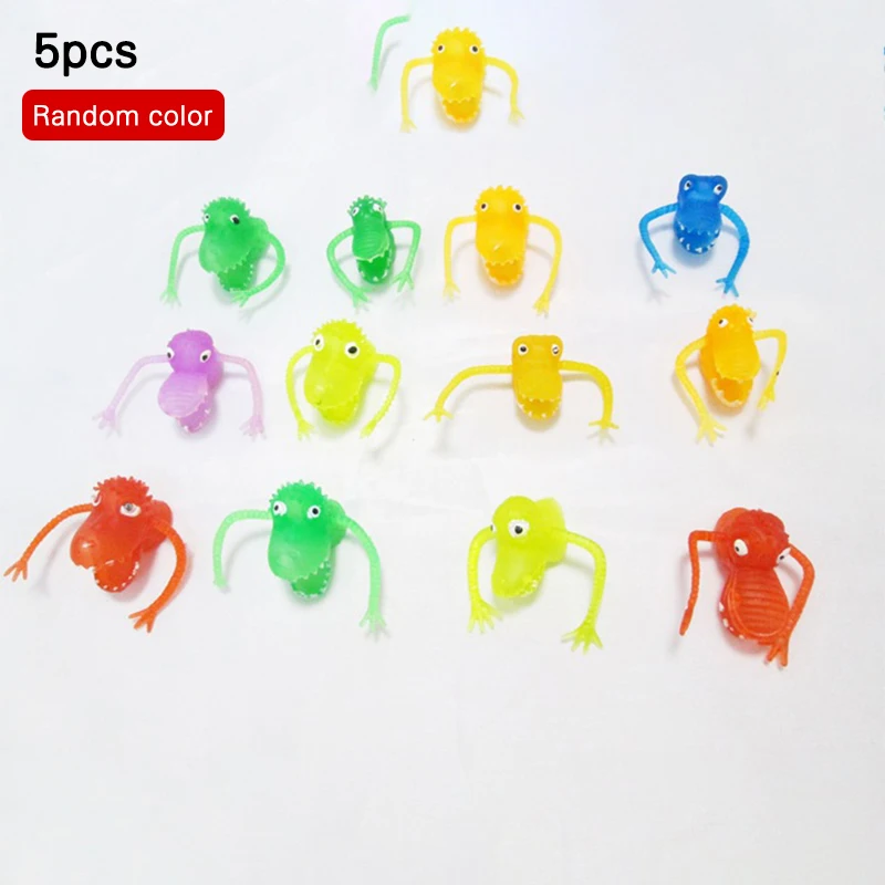 1/5/10 PCS Finger Puppets Soft PVC Cartoon Dinosaur Figure Family Story Time Prop Toys Educational Stuffer Gift For Kids