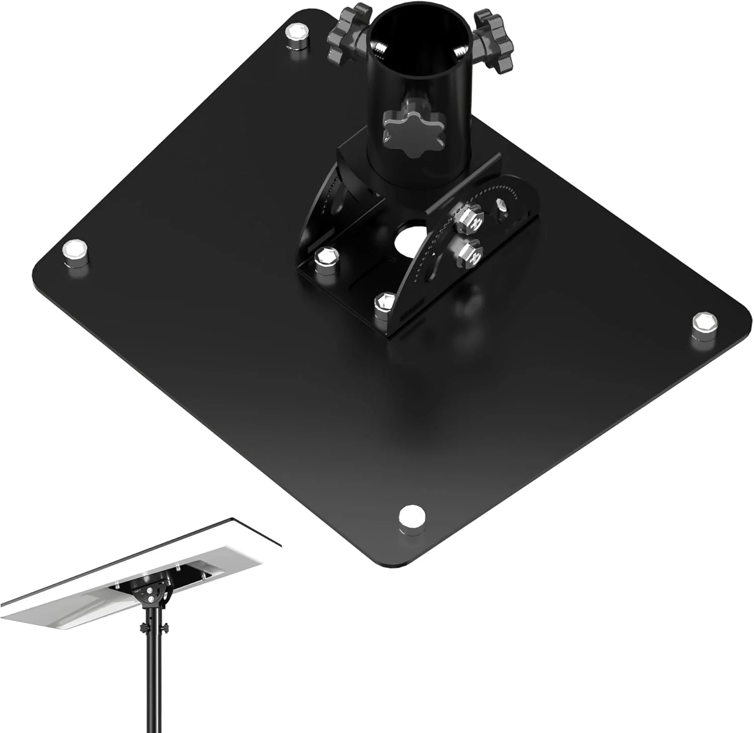 Aluminum Pipe Adapter for Starlink Standard 4/ 4X Pole Mount,Tilt 160°Adjustable, for Gen 3 Dish Pole Mount,Fits Max 1.38
