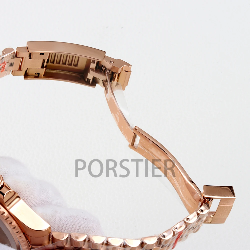 Rose Gold 40mm NH35 Case Sapphire Glass for NH34 NH35 NH36 NH38 Movement SUB GMT Yacht-Master 28.5mm Dial Jubilee/Oyster Strap