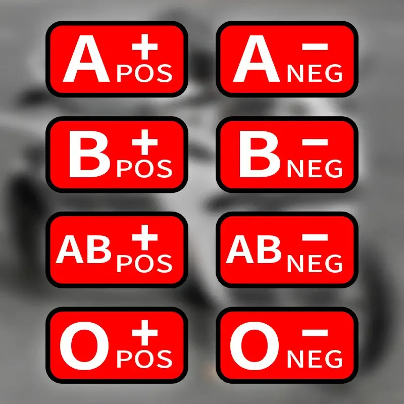

Red White Blood Type Stickers ,Waterproof Vinyl Decals for Car Motorcycle Helmet