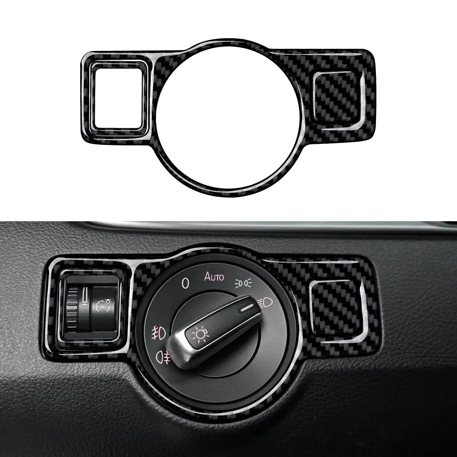 Car Headlight Switch Panel. For Volkswagen Passat CC 2008-2016 For VW B6 B7 2005-2014 Accessories. Carbon Fiber Interior Sticker