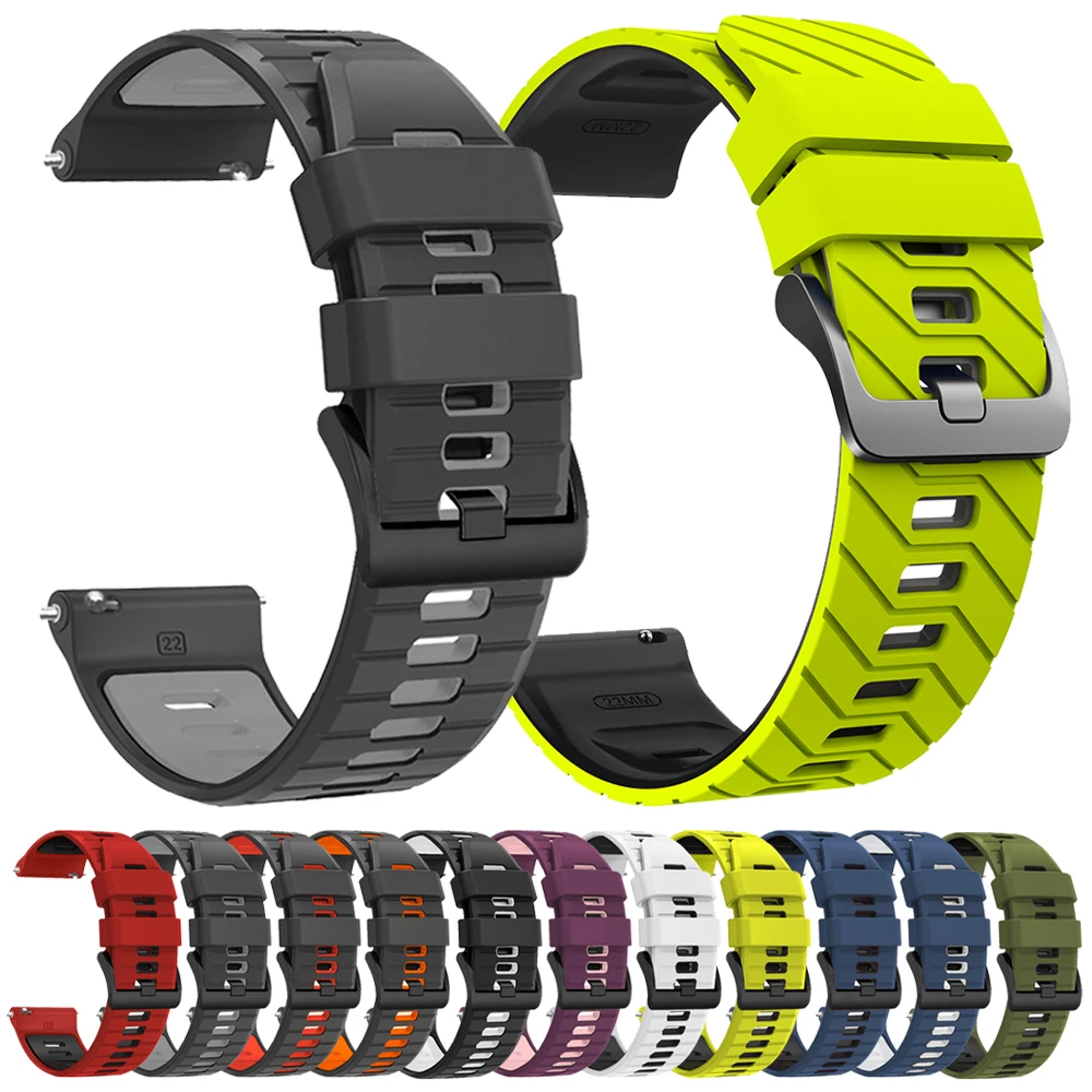 Bracelet de montre à dégagement rapide 22mm, pour Xiaomi Amazfit BALANCE 2/Bip 6 5 Unity/GTR, Huawei Samsung Garmin, Bracelet de Sport en Silicone