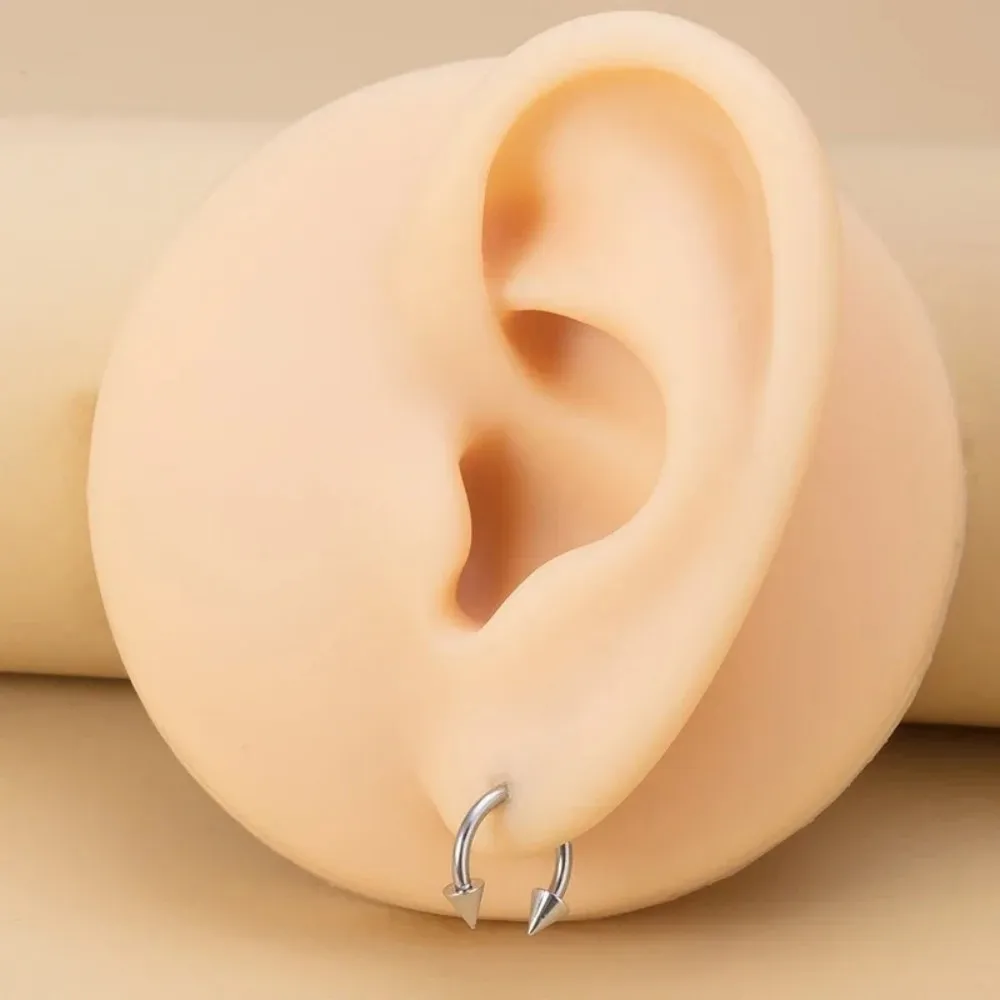 F136 Titanium Hoop Nose Rings Internally Threaded Septum Lip Circular Barbell Horseshoe Ear Tragus Helix Earrings Nose Piercing view 5