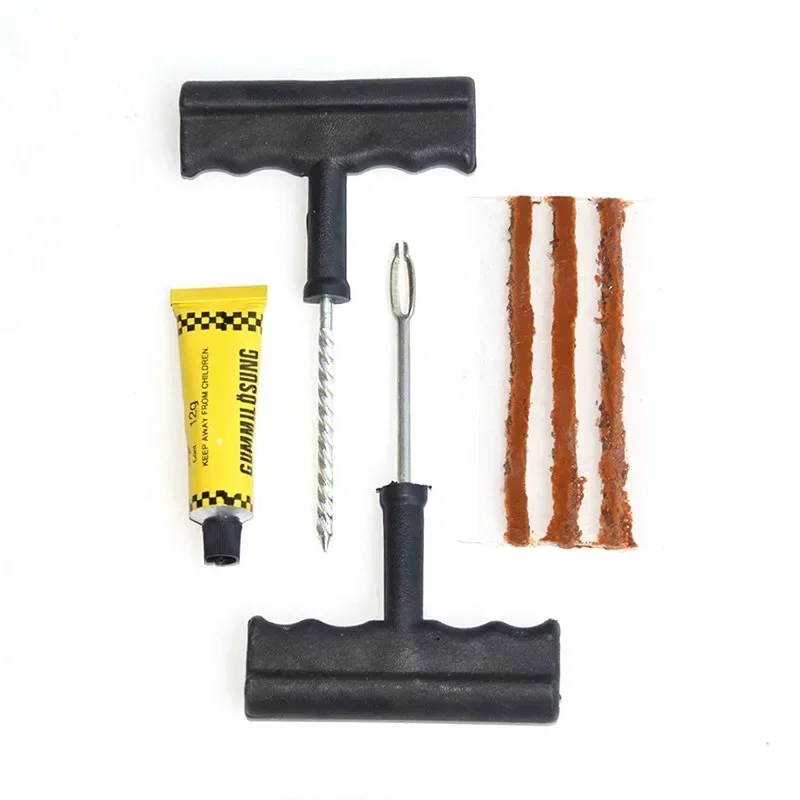 Kit de reparación de neumáticos de coche, juego de herramientas para bicicletas, camiones, motocicletas, pinchazo de neumáticos, prepucio, pegamento, accesorios de herramientas de garaje