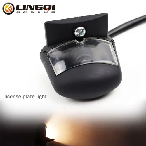 Imagen 1 del producto LINGQI RACING Luz de matrícula de motocicleta PP PC luces traseras LED de plástico para la mayoría de piezas de accesorios de Motocross Pit Dirt Bike