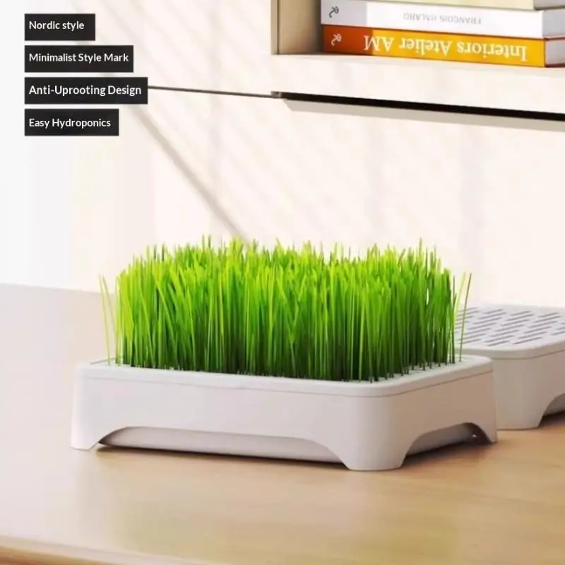 Pet Cat Grass Planting Basin Soilless Culture Wheat Seedling Pot Kitten Grass Hydroponic Device Horticultural Planting Pot