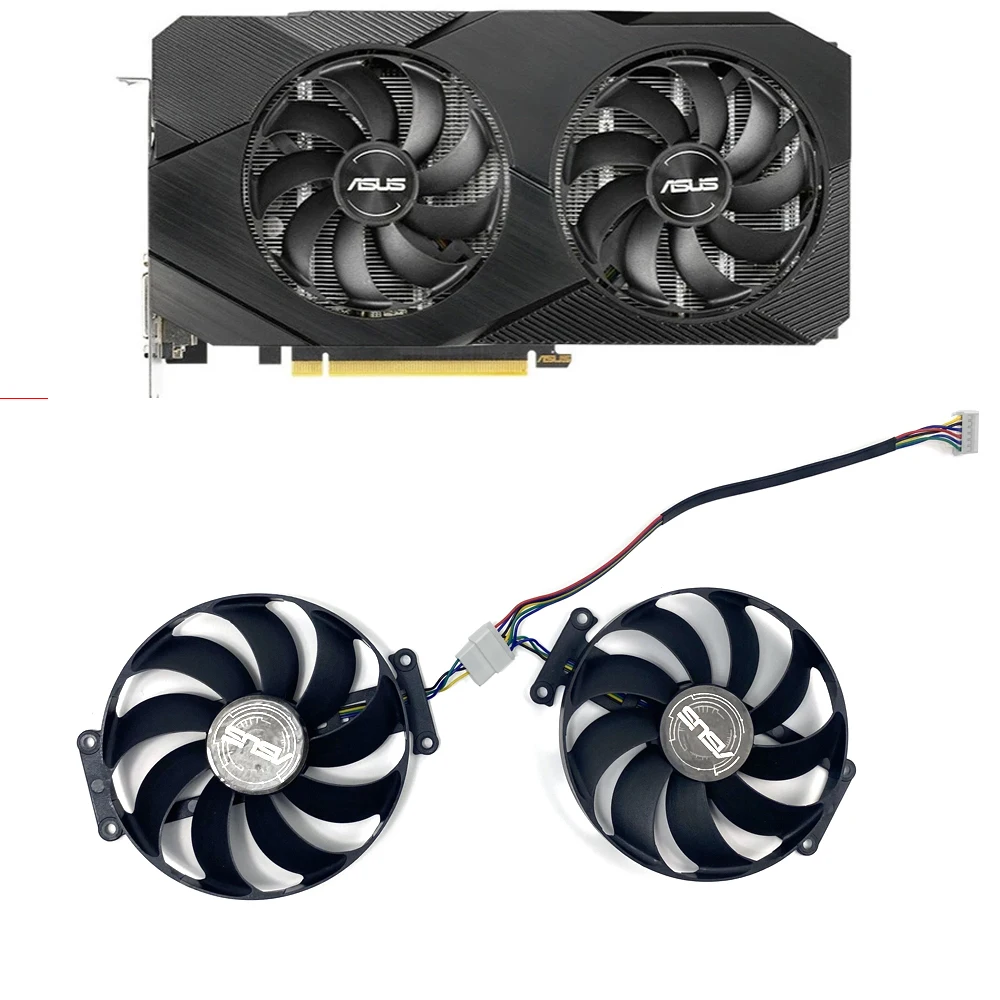 

Новинка 2 шт. 90 мм 6PIN T129215SU GTX 1660 Super RTX2060 охлаждающий вентилятор для ASUS RTX 2060 2070 двойной мини OC охлаждающий вентилятор для видеокарты