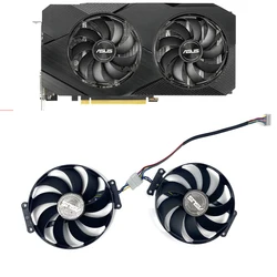 New 2pcs 90MM 6PIN T129215SU GTX 1660 Super RTX2060 Cooling Fan For ASUS RTX 2060 2070 DUAL MINI OC Video Card Cooler Fan