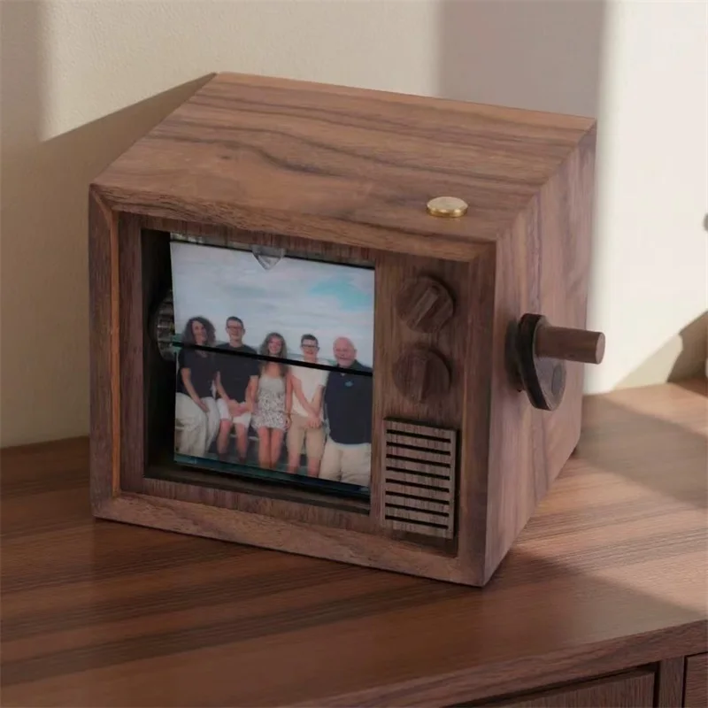 

Рамка для фото-книги на заказ с музыкой, персонализированная деревянная рукоятка премиум-класса, фотоальбом, подарки на заказ для женщин и мужчин