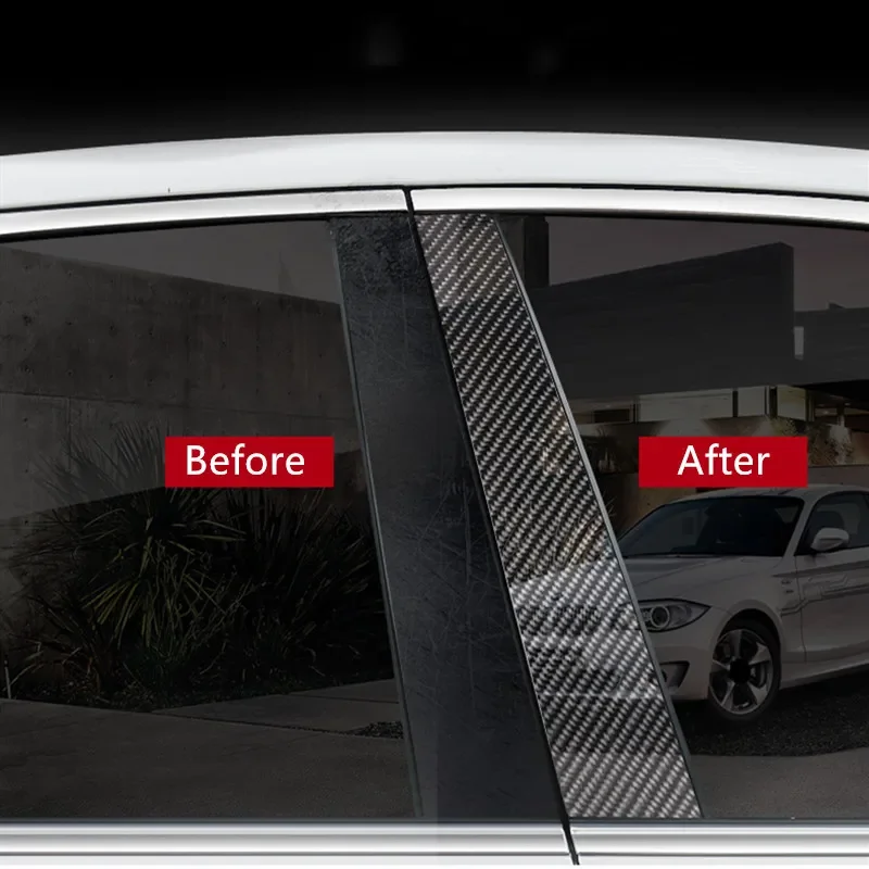 Car Window BC Pillars Panel Decoration Stickers Trim For Mercedes Benz C E Class W204 W205 W213 GLA X156 GLC X253 Accessories - Image 4