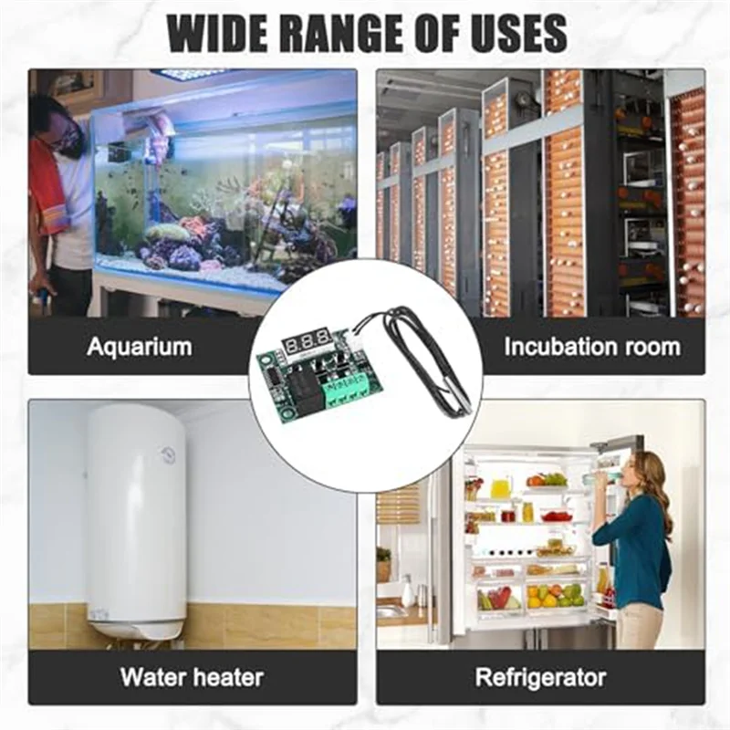 A88Z W1209 DC 12 V LED Digital Thermostat Temperature Controller,-50-110°C Temp Control Switch Module Board With Sensor Probe